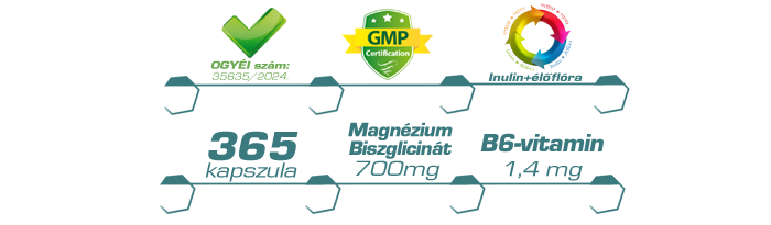 Magnézium biszglicinát 700mg + B6 vitamin